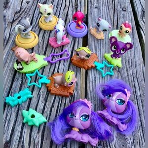 Lot LPS Littlest Pet Shop Happy Meal Toys Figures Pet Animals Keychain Toy